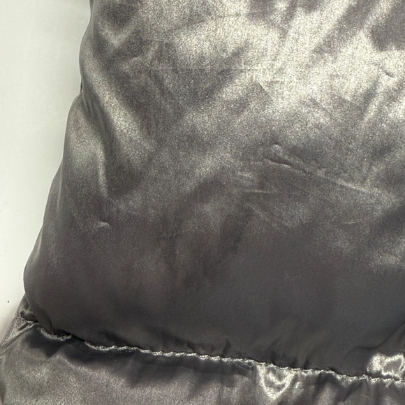 Calvin Klein Puffer Jacket Womens XL Gray Packable Premium Down Hooded Full Zip - Picture 6 of 13